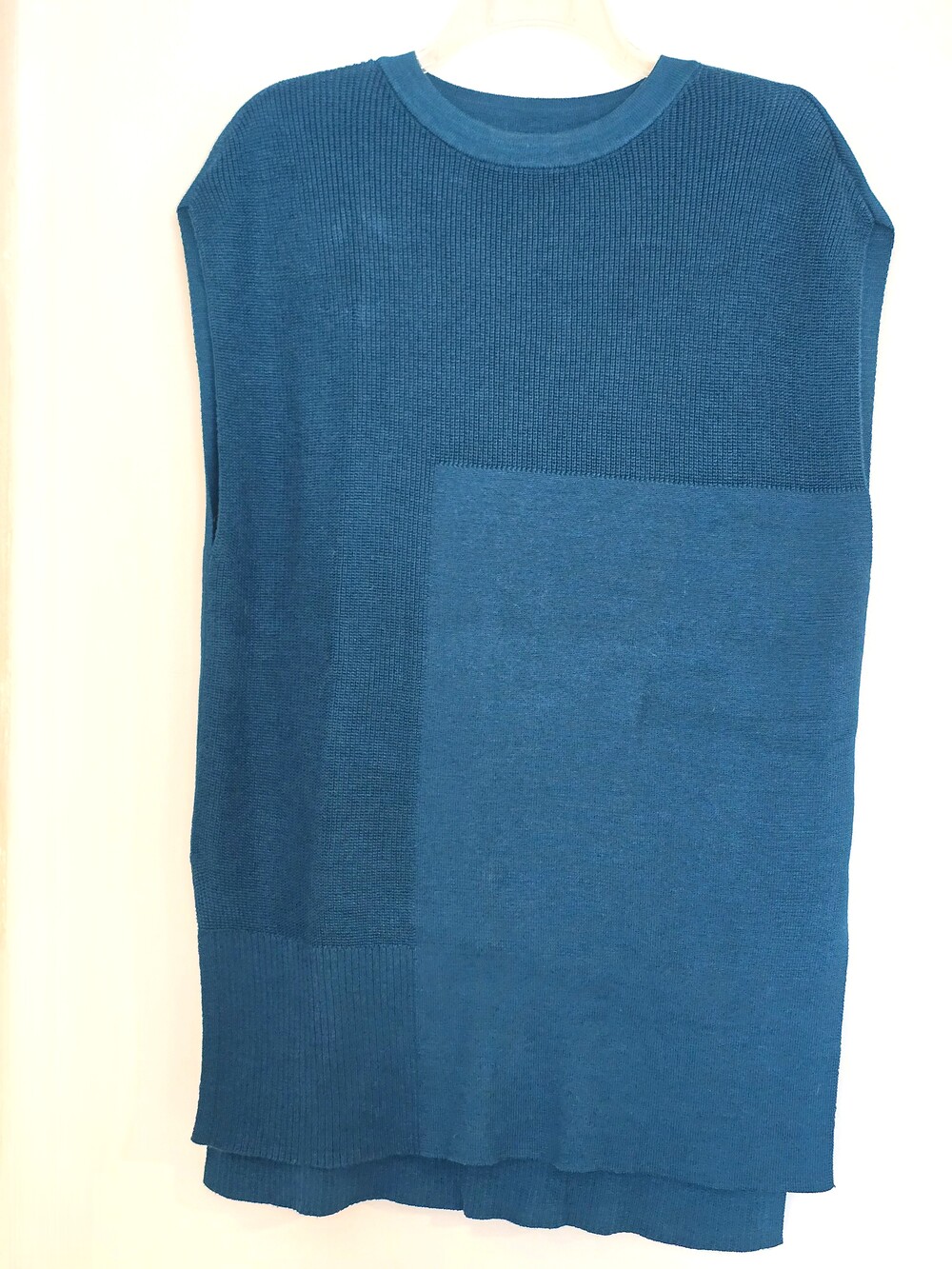 WorthingtonTeal Blue Sleeveless Knit Tunic Sweater Vest Top Size Medium